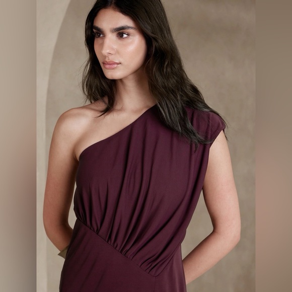 NWT! Banana Republic New Pinot Noir Purple Radhi Midi Dress - Multiple 💛 - Picture 3 of 7